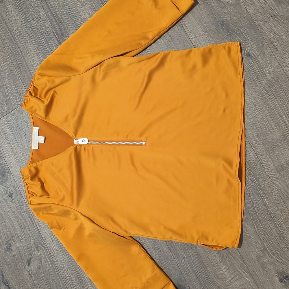 LAST CHANCE Michael by Michael Kors Half Zip Blouse Top